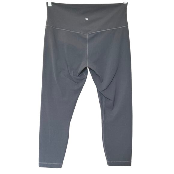 Lululemon Align Crop 23" Womens Size 14 Graphite Grey W6BQVS EUC - Picture 6 of 9